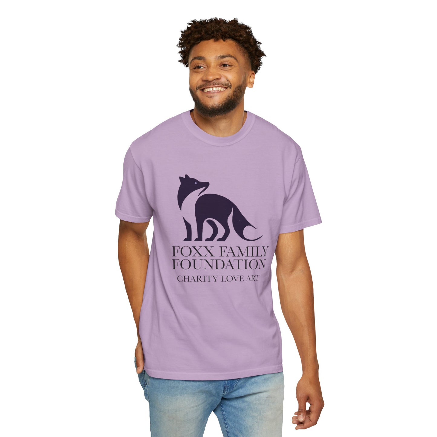 Foxx Family Basic Tee (Deep Purple logo)